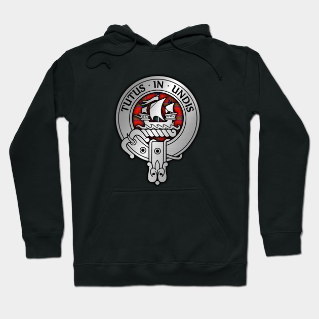 Clan Wood Crest & Tartan Hoodie by Taylor'd Designs